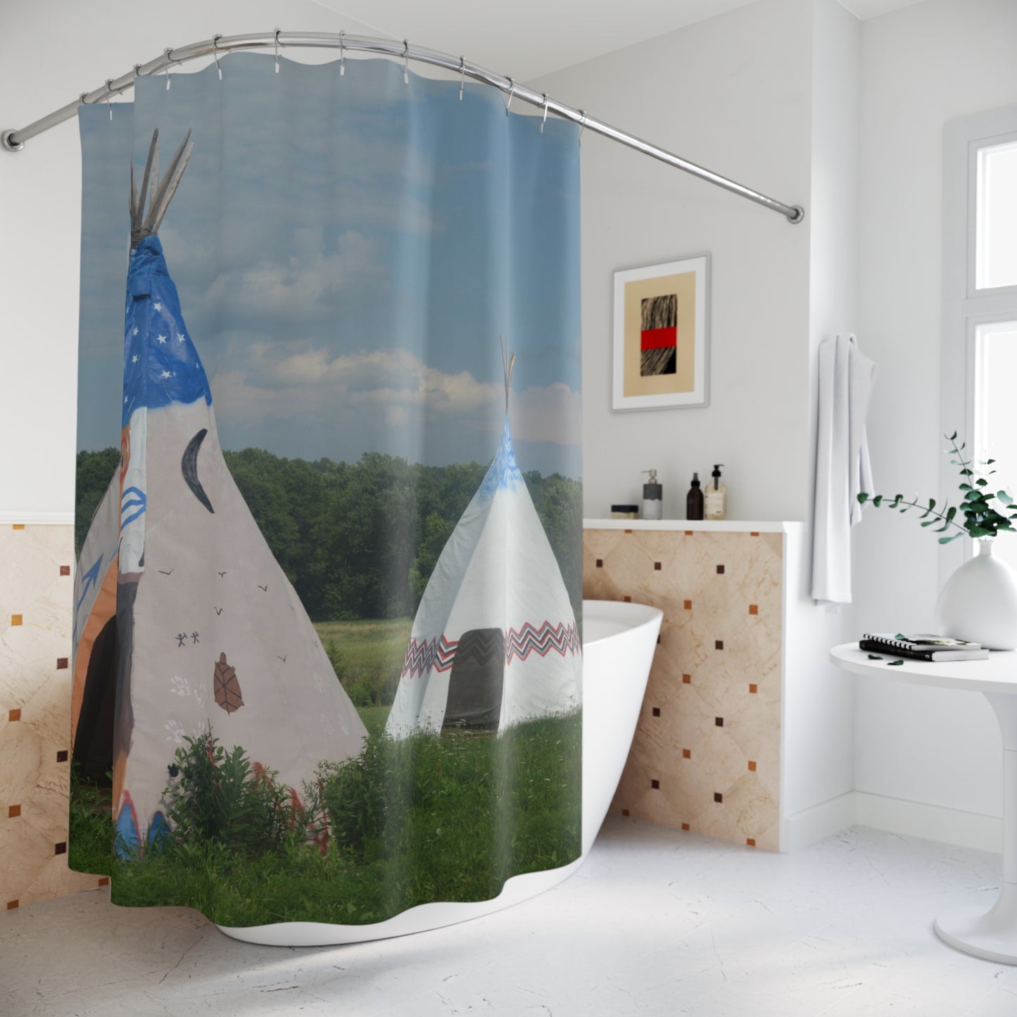 Tepee Shower Curtain | Home Decor | Bath decor