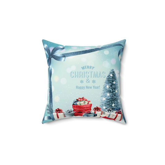 Faux Suede Christmas Throw Pillow | Holiday Decor |