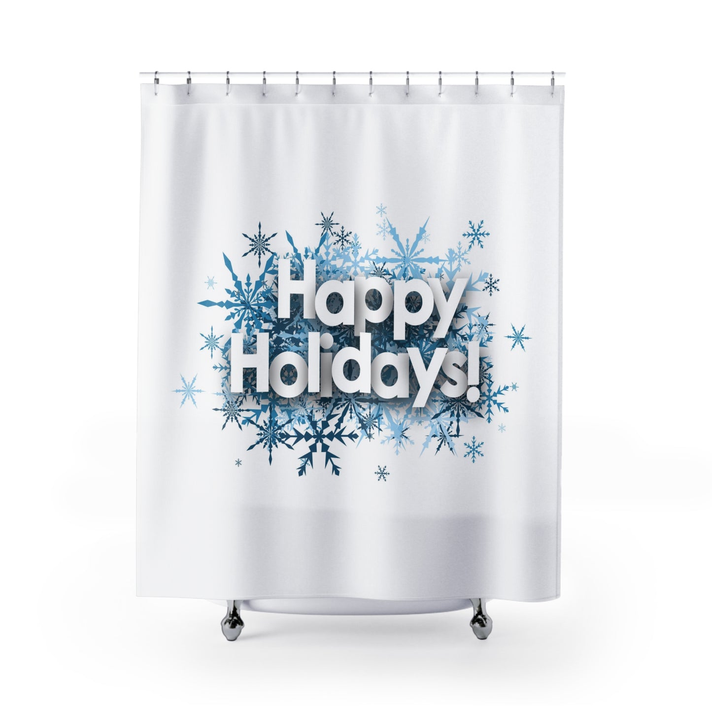 Happy Holidays Shower Curtains | Home Decor | Christmas Bath Curtains