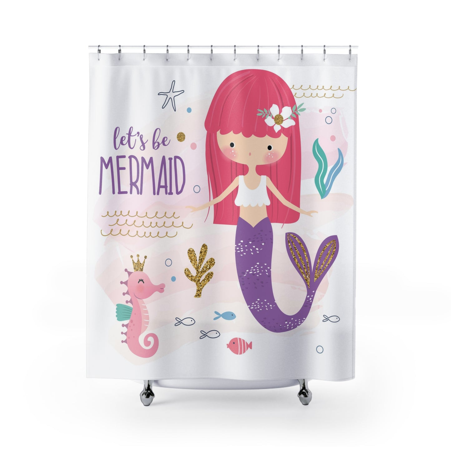 Little Mermaid Shower Curtain| Home Decor | Gift