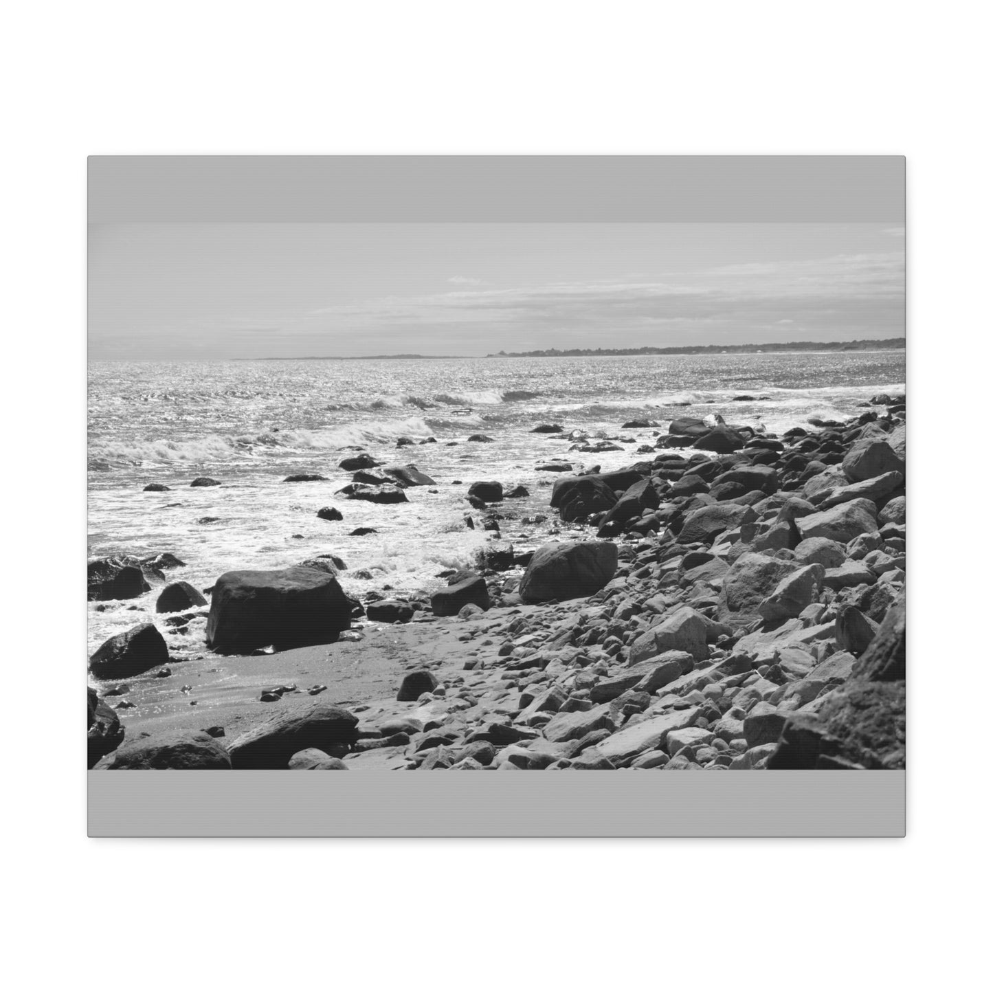 Rocks on the Beach | Black and White Photography