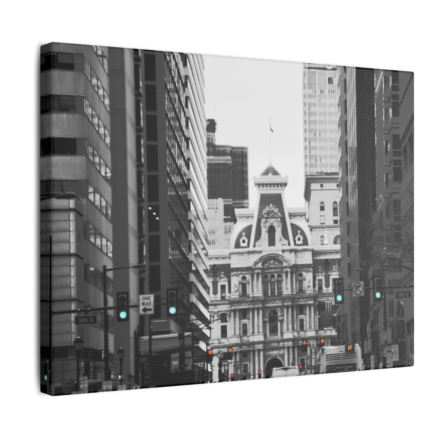 Building in Philly | Landscape Photography | Black and White Photography Canvas