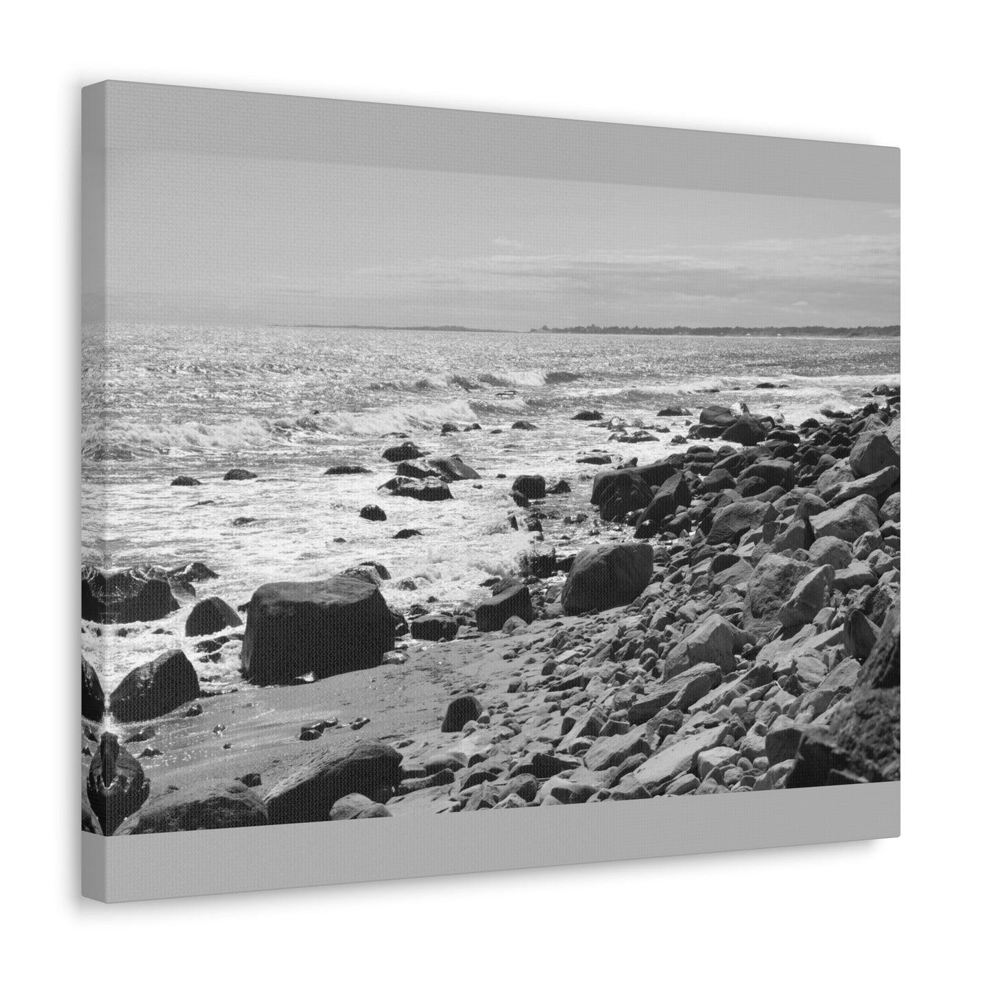 Rocks on the Beach | Black and White Photography