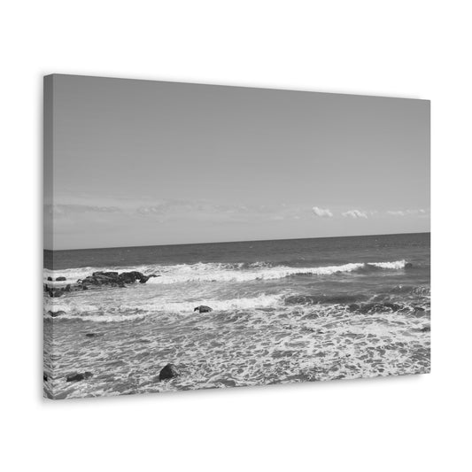 Ocean View | Beach View | Black and White Photography| Water View Canvas