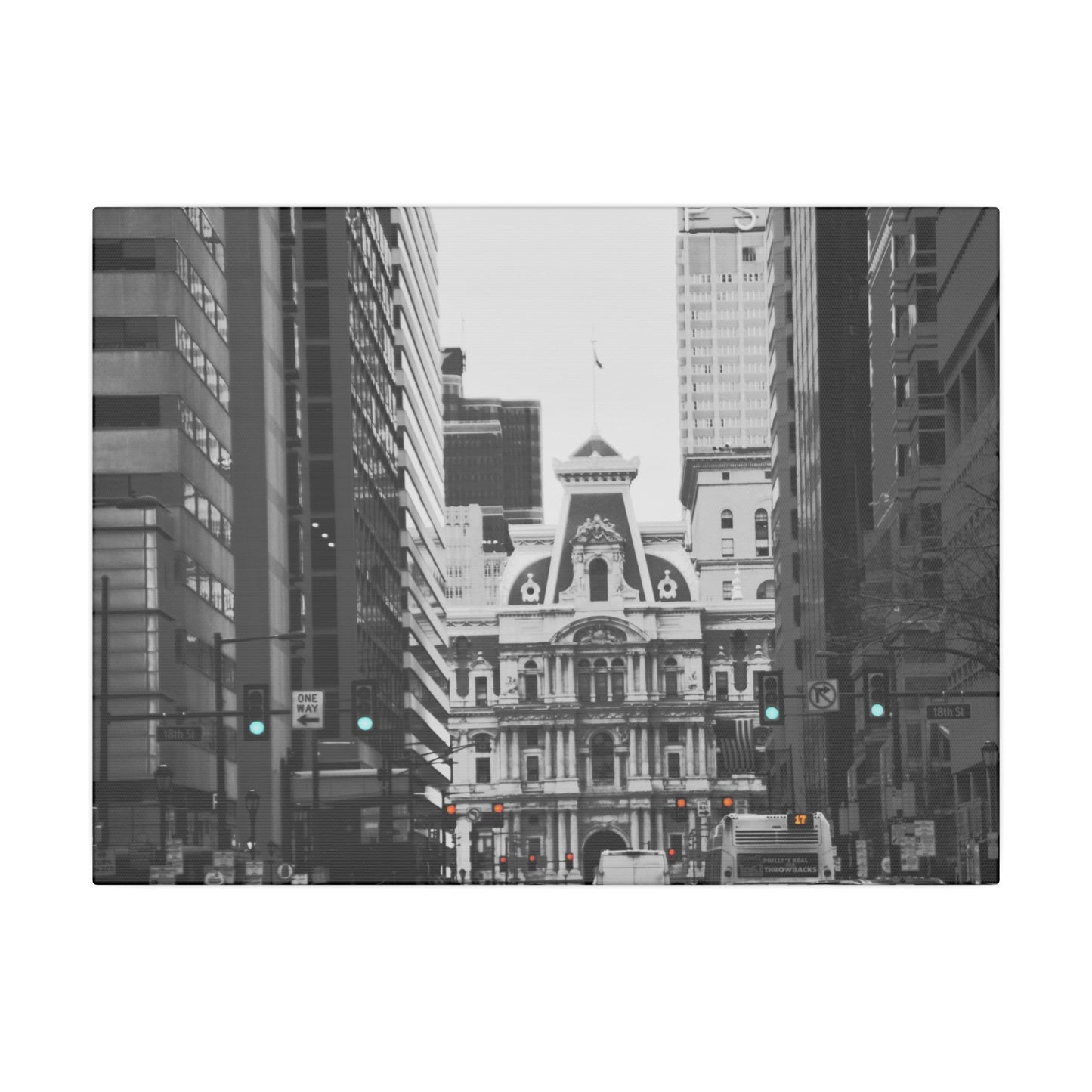 Building in Philly | Landscape Photography | Black and White Photography Canvas