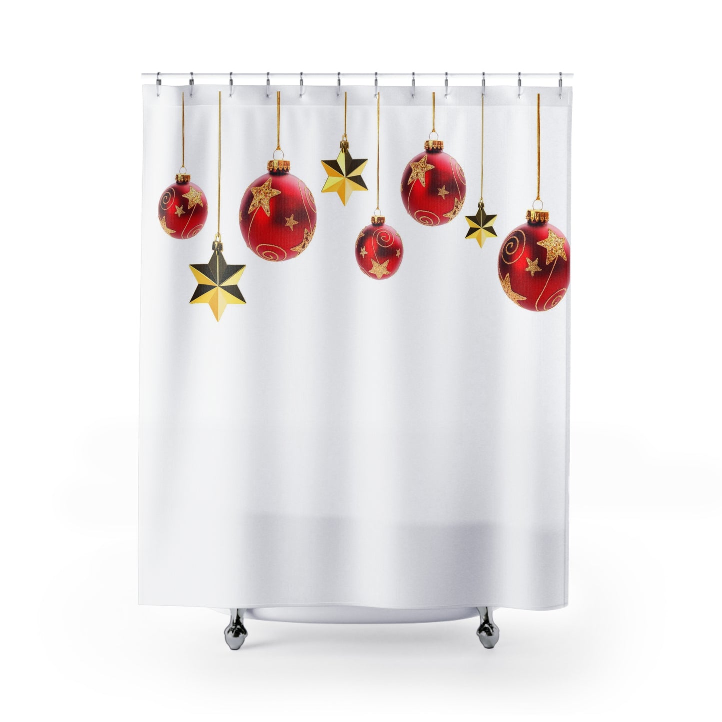 Hoilday Shower Curtains | Christmas Ornament Shower Curtain