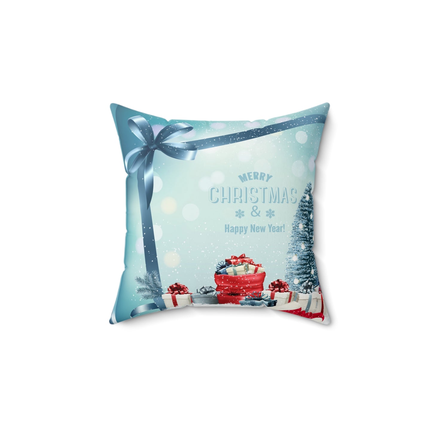 Faux Suede Christmas Throw Pillow | Holiday Decor |